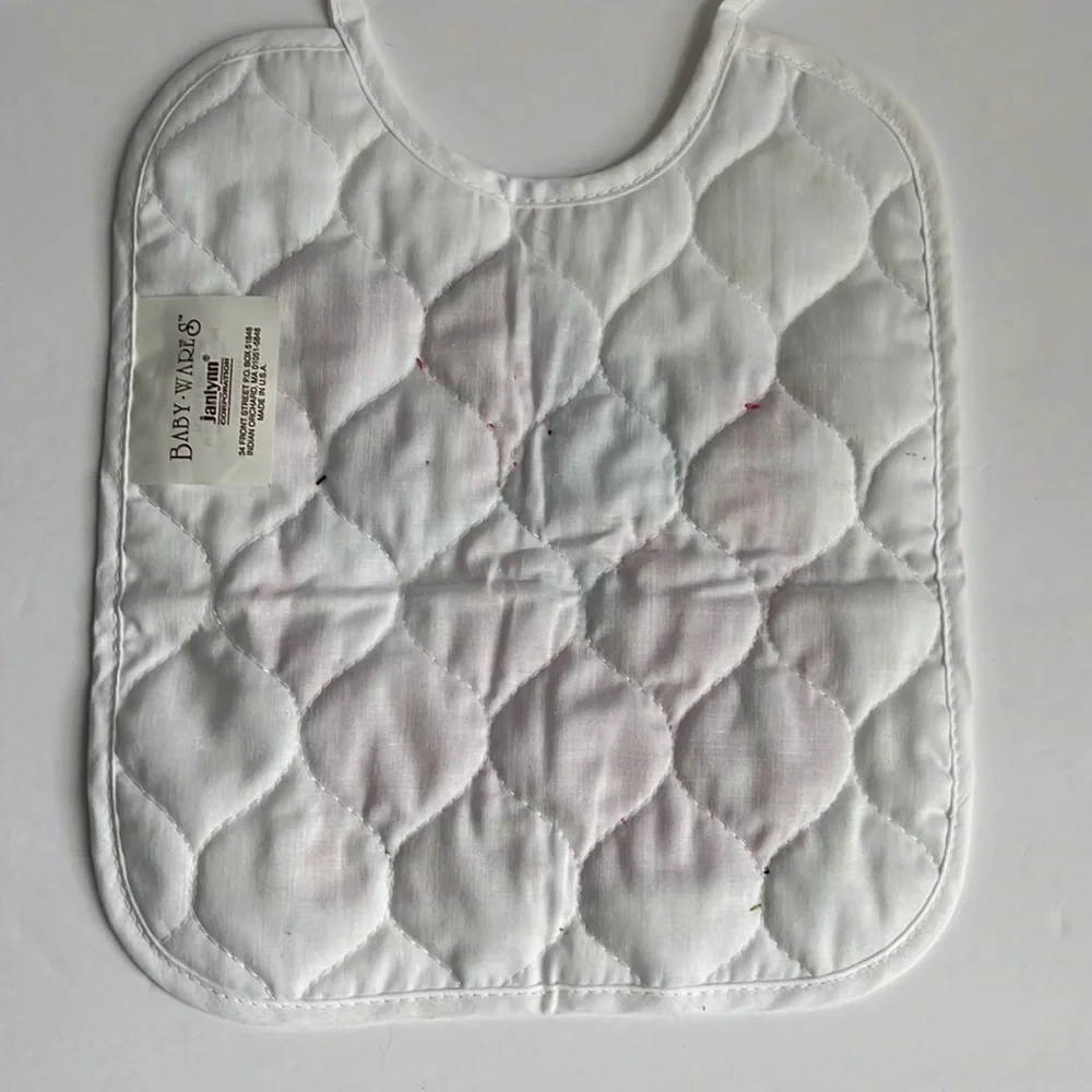 Handmade Quilted Baby Bib Cross-stitch Cat Kitten Cross Stitch - Picture 6 of 13